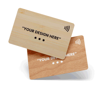 Contactless business card v1ce bamboo