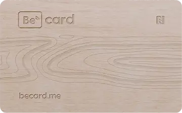 Digital business cards - wood - Becard - Ad Kraft
