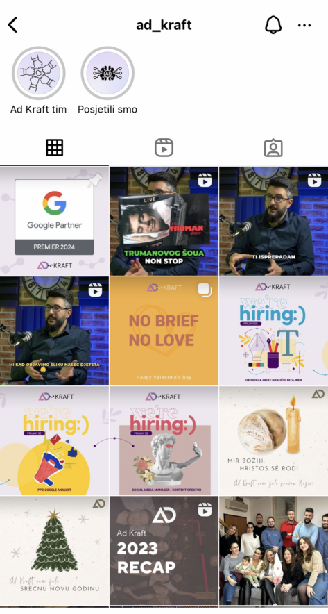 ad kraft instagram, ad kraft, digitalna agencija